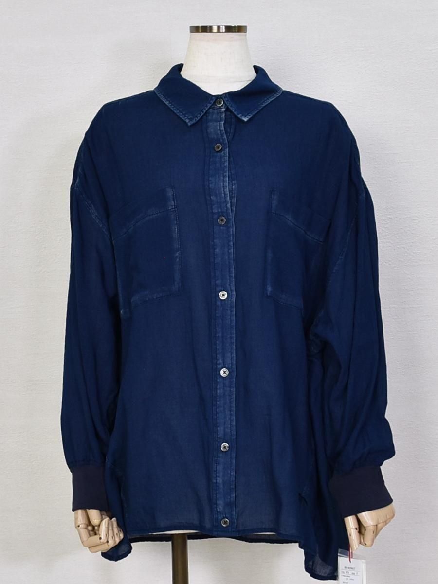 Dignite collier(ディニテコリエ)シアーデニムシャツの通販