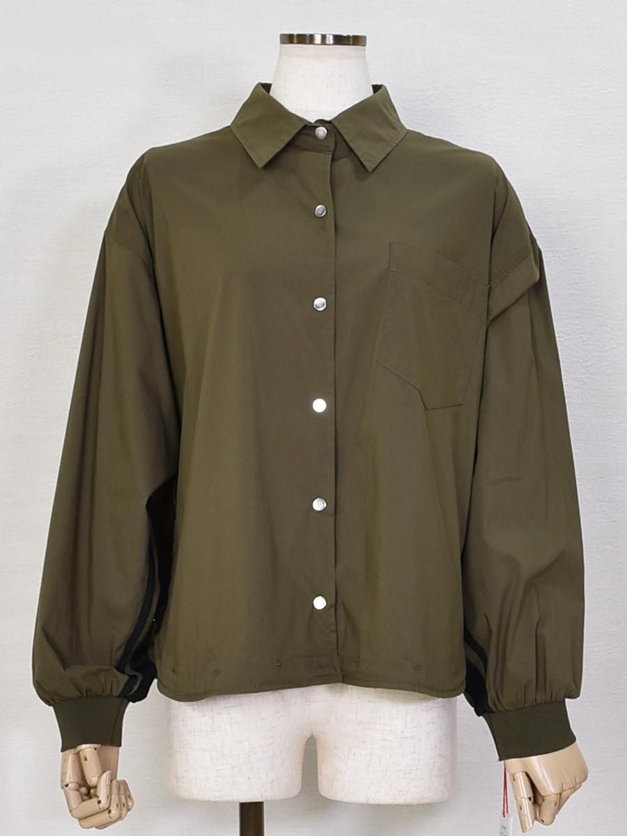 【新品同様】Dignite collier ビッグスリーブレスジャケット カーキ Dignite collier(ディニテコリエ)サイドライン・シャツブルゾンの通販