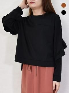 trois (トロワ) バックフリル プルオーバーの商品画像