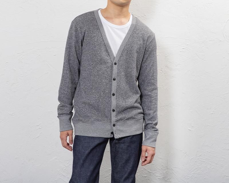 春早割 SUSTAINABLE+LINE オーガニックコットン×吊裏毛 カーディガン 白 トップス