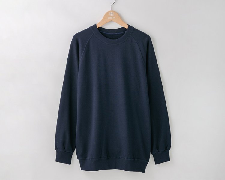 01トレーナー 長袖 紺 久米繊維オンラインショップ 日本製・国産・無地Tシャツ
