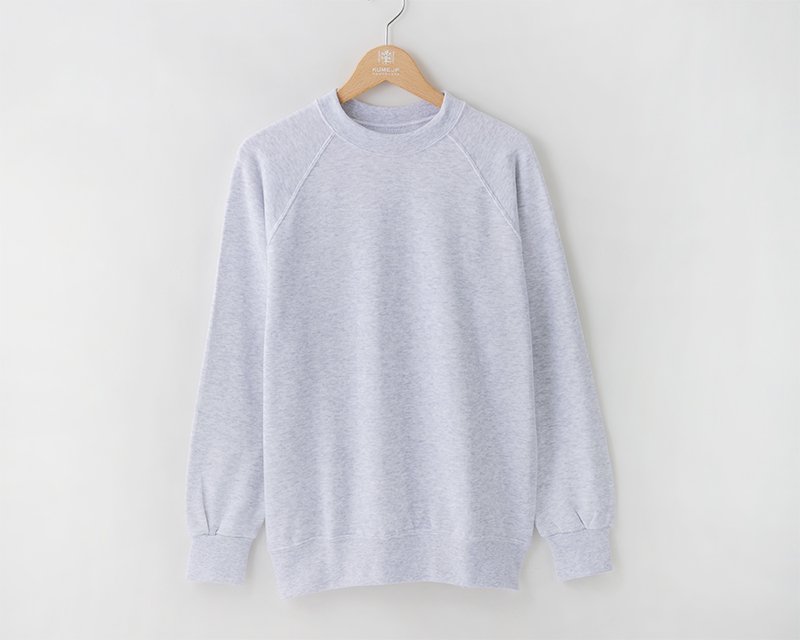 01トレーナー 長袖 白杢 - 久米繊維オンラインショップ | 日本製・国産・無地Tシャツ