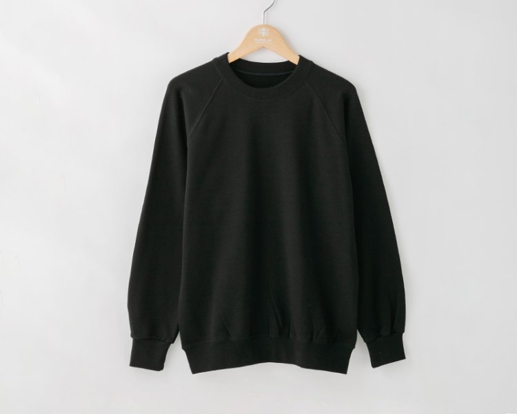 01トレーナー 長袖 黒 - 久米繊維オンラインショップ | 日本製・国産・無地Tシャツ