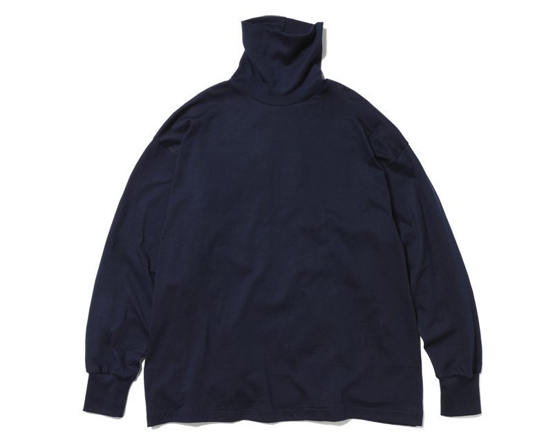 タートルネックビッグTシャツ 紺 - 久米繊維オンラインショップ | 日本
