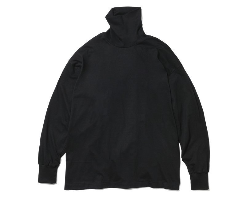 タートルネックビッグTシャツ 黒 - 久米繊維オンラインショップ | 日本製・国産・無地Tシャツ
