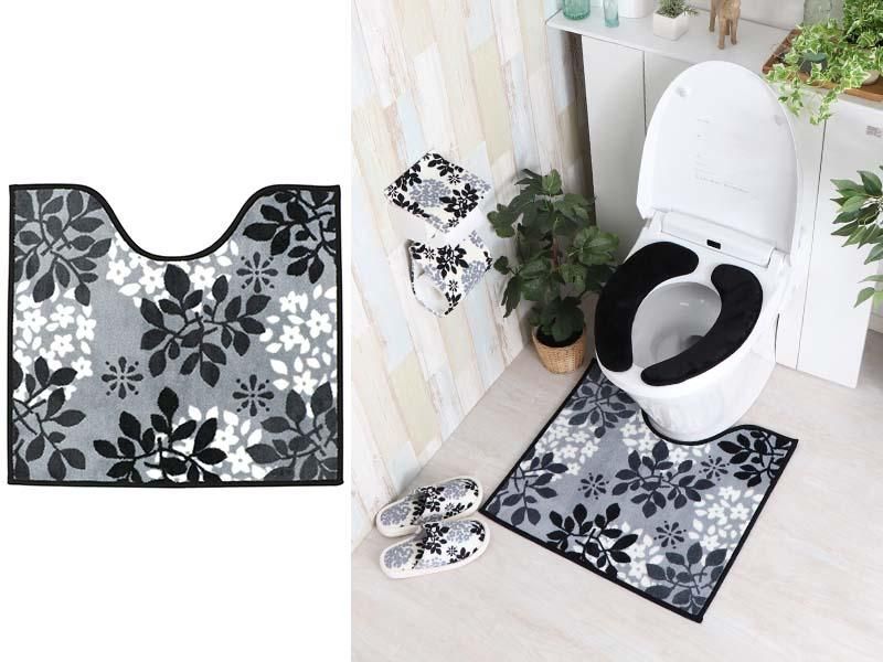 ブラックベースのお洒落なトイレタリーシリーズ モノクローム パンパス ラグ カーペット通販 びっくりカーペット ブラックベースのお洒落なトイレタリーシリーズ モノクローム パンパス ラグ カーペット通販 びっくりカーペット