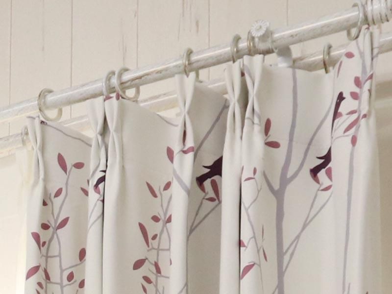 びっくりカーテン　遮光カーテン　北欧　花柄 遮光カーテン 北欧 花柄 リーフ柄 ブラック 幅100cm×丈70cm2枚