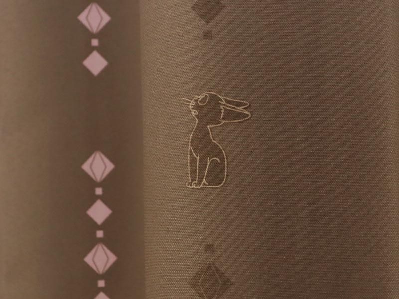 魔女の宅急便ジジ ブラウン 遮光カーテンレースカーテン