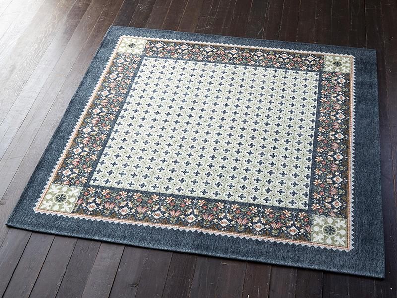 滑り止め付き 丸洗いできる モロッコタイル柄のジャガード織ラグ ソニア 130x185cm ラグ カーペット通販 びっくりカーペット
