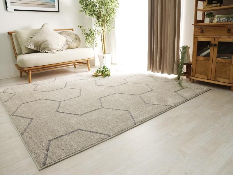 キレイな空気をつくるカーペット 190x190cm ヘキサ - ラグ