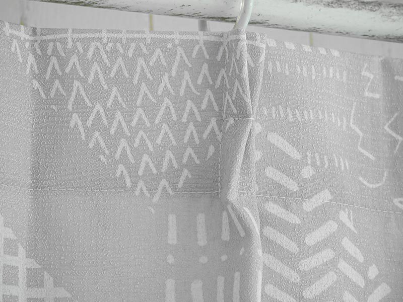 100サイズから選べる！ナチュラルな北欧デザインカーテン 『セブンピースズ グレー』- ラグ・カーペット通販【びっくりカーペット】