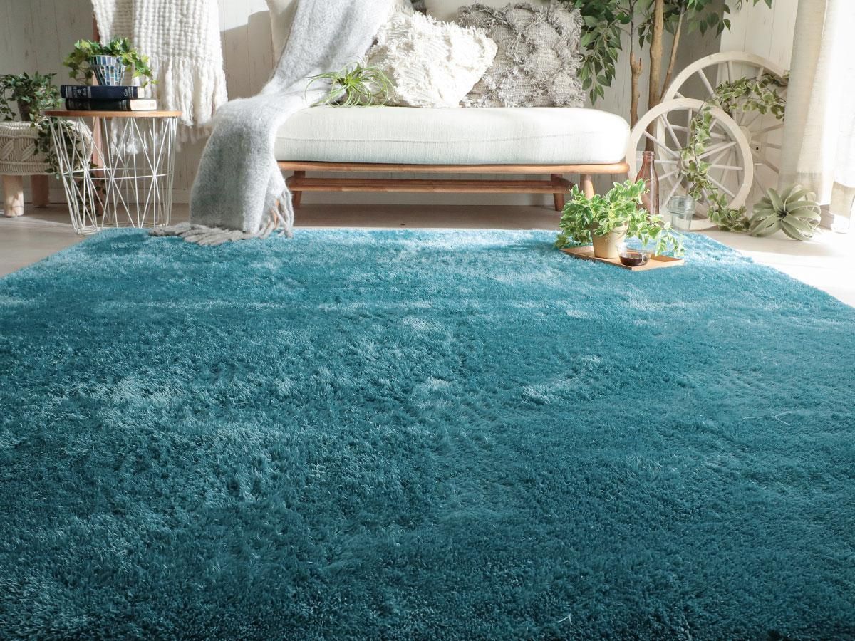 モロッコ産 手織り絨毯 大判 3mx2m ラグ ターコイズブルー モロッコ産 手織り絨毯 大判 3mx2m ラグ ターコイズブルー 日本製ラグ