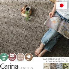 安心の防ダニ・抗菌加工　ナチュラルテイストなデザインのカーペット『カリナ　ベージュ』
