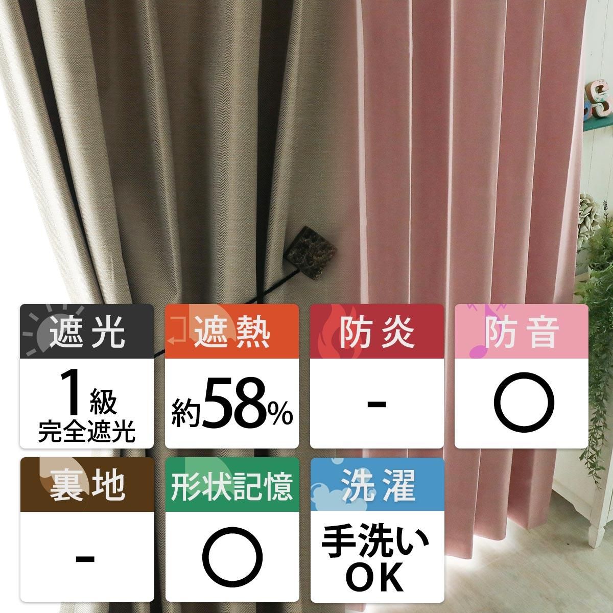 100サイズから選べる！完全遮光・遮熱・防音・形状記憶の高機能