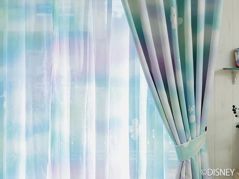 終売品レア★ヴィンテージデザイン★ミッキーカーテン★オズワルド 終売品レア☆ヴィンテージデザイン☆ミッキーカーテン