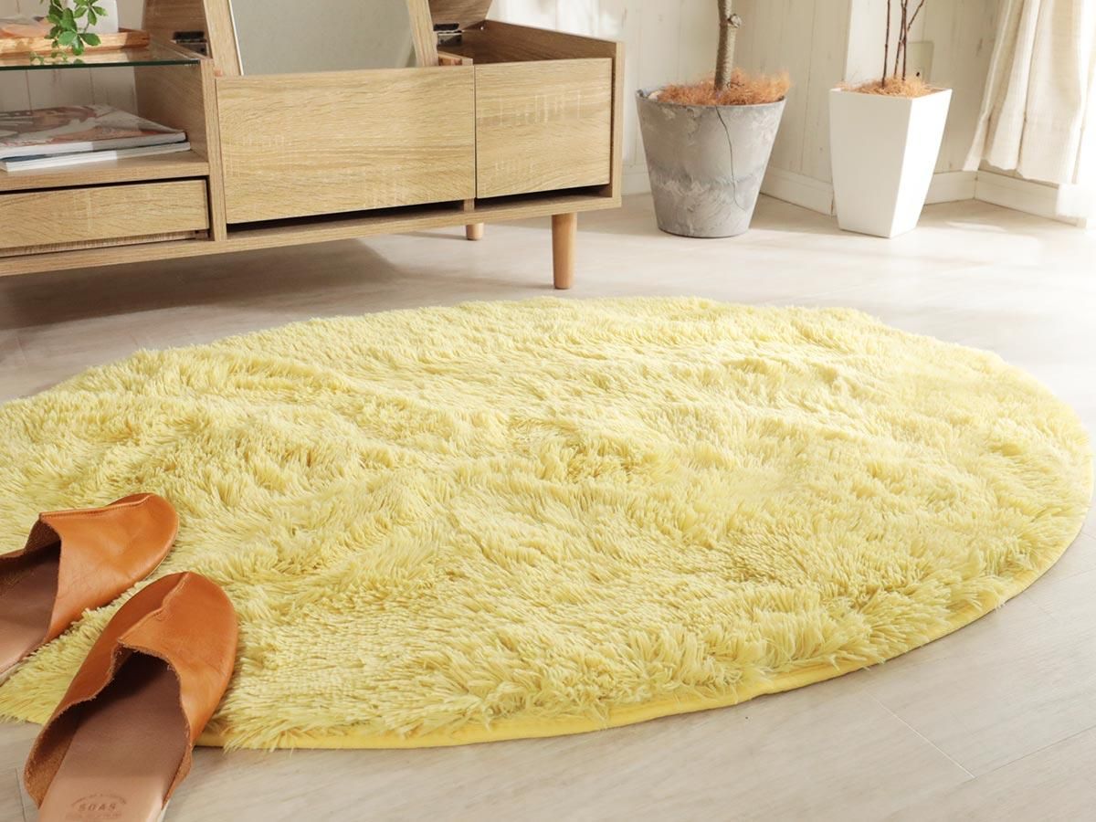 大人気！洗えるスベリ止め付きマイクロファイバーロングシャギーラグ