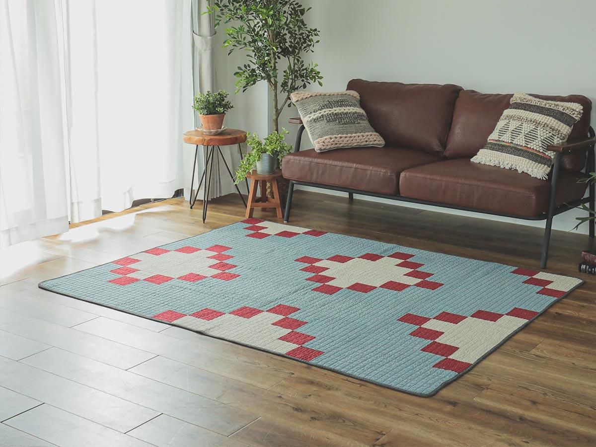 ナチュラルレイヤード】こだわりのハンドメイドで洗えるラグ♪綿素材の