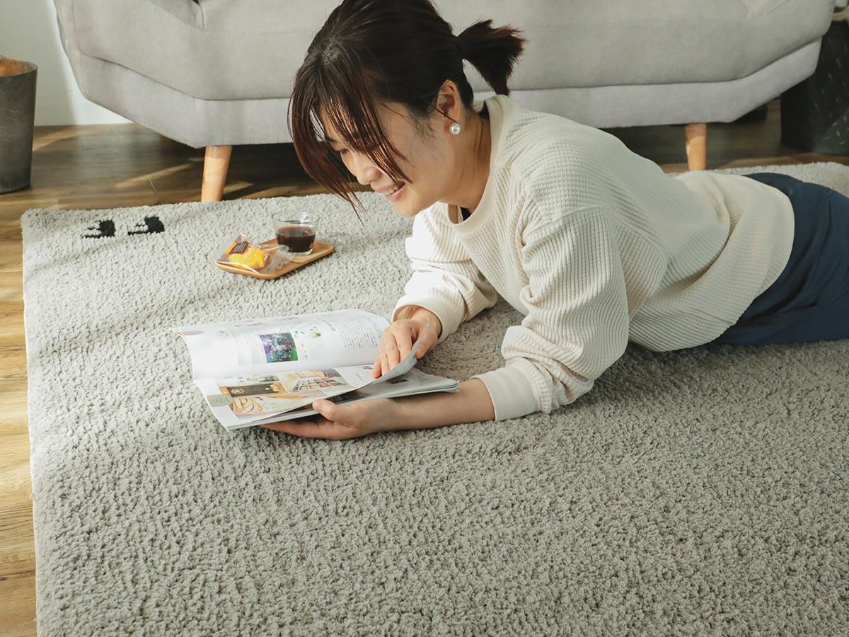 カリフォルニアスタイル シンプル フリンジ タッセル シャギーラグ グレー Gray Solid Shag With Tassels Rug