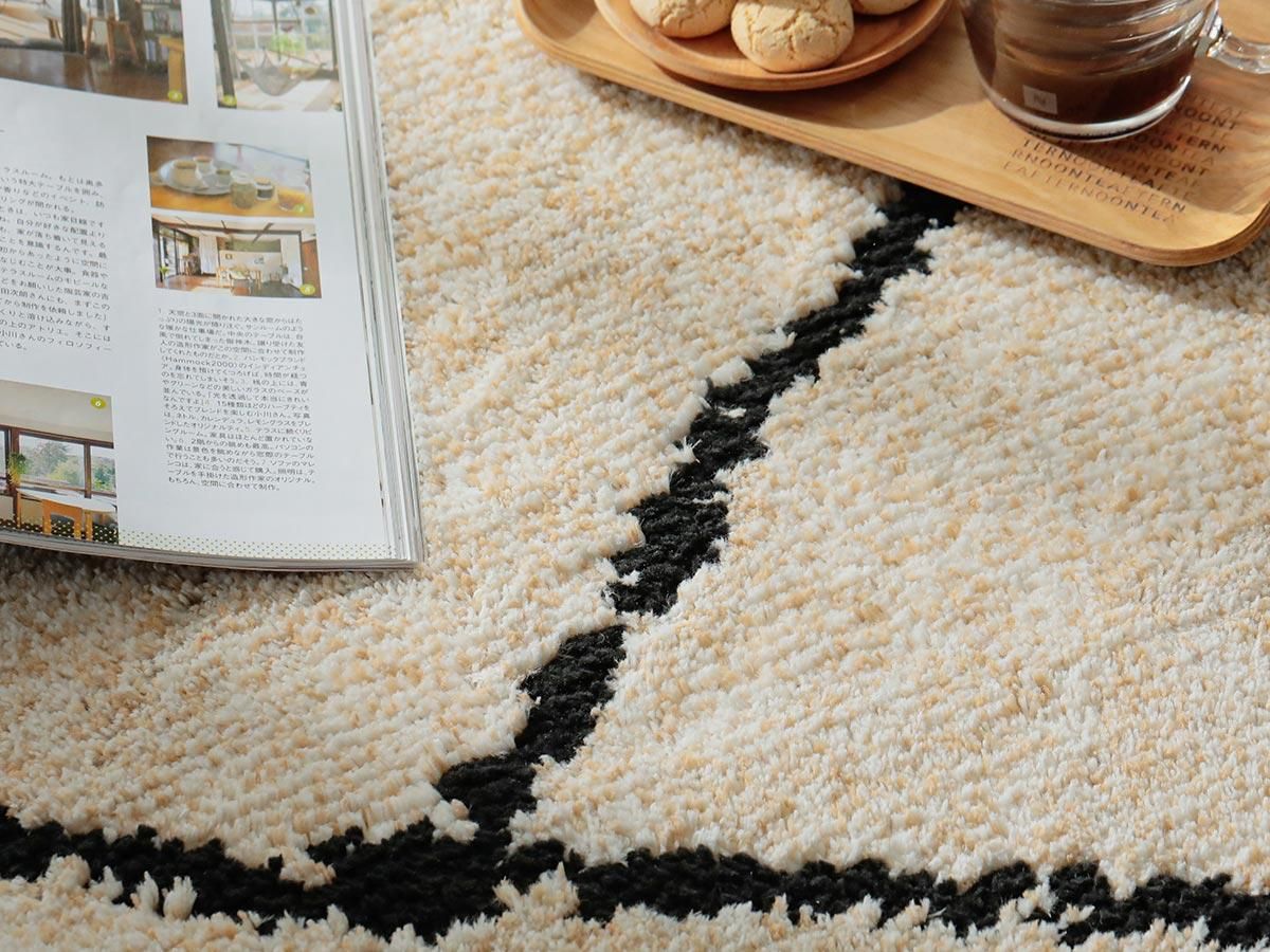 専用JH28ヘッド★ラクラクコンパクト便 グリッドチェック ラグ / 185×185cm｜B-COMPANY公式オンラインショップ