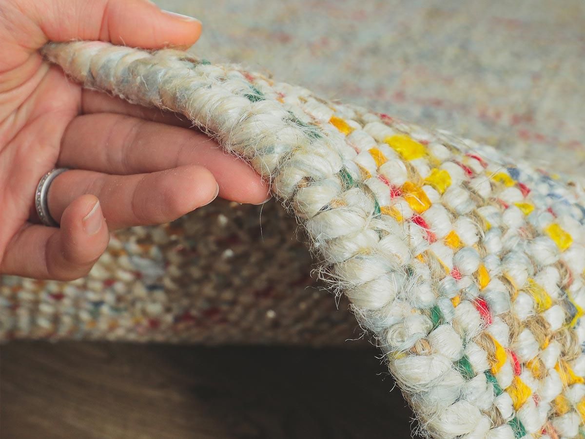 マルチカラーカーペット 輸入品 マルチカラー柄でどんなインテリアにも合う♪手織りで丈夫な