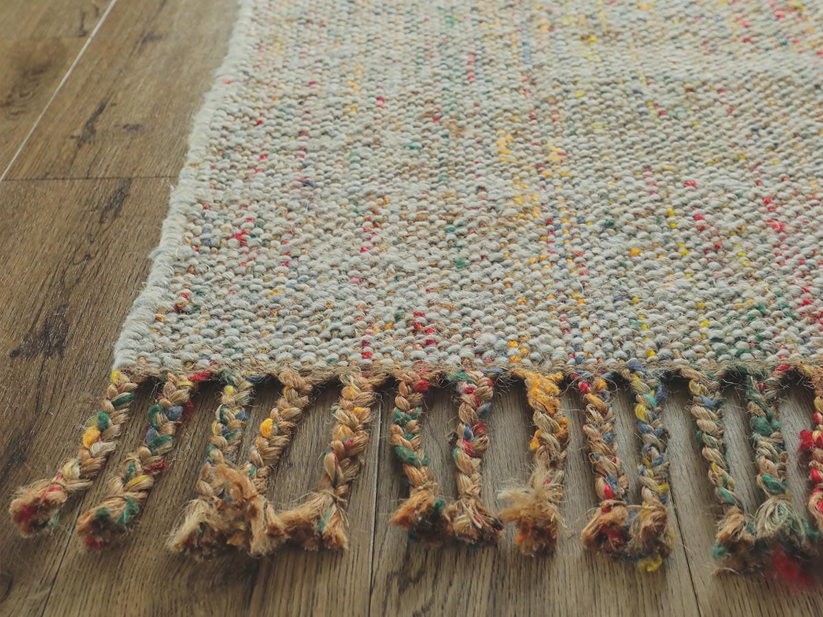 マルチカラーカーペット 輸入品 マルチカラー柄でどんなインテリアにも合う♪手織りで丈夫な