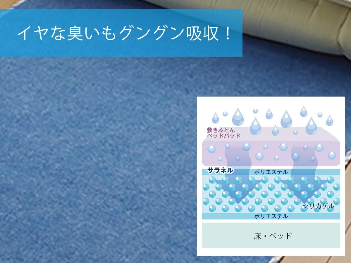 寝具にこもりがちな湿気をグングン吸収！快眠サポート除湿マット