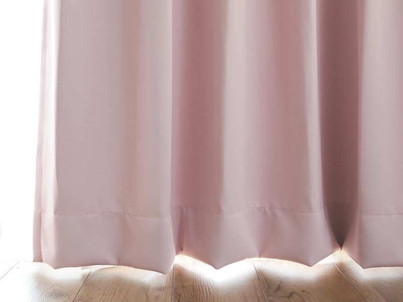 幅800cmまで製作可能】日本製無地遮光カーテン 『ソリエ ピンク 1.5倍