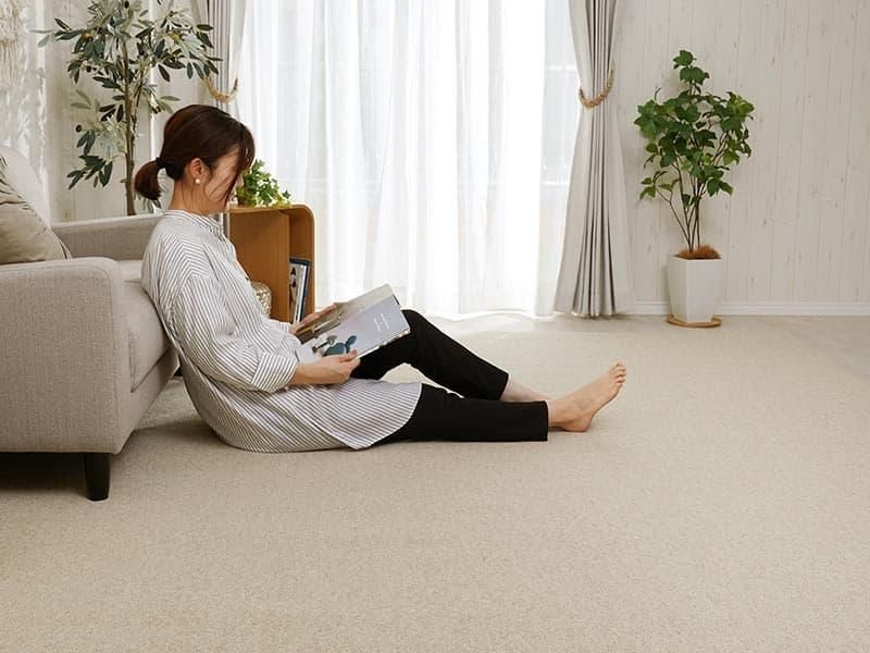 自然の色そのまま無染色ウール100％ナチュラル素材の無地カーペット