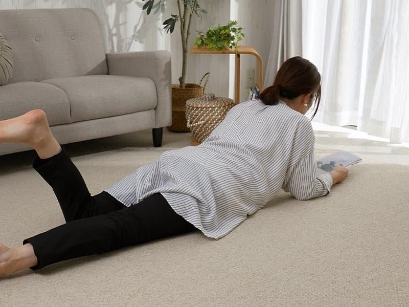 自然の色そのまま無染色ウール100％ナチュラル素材の無地カーペット