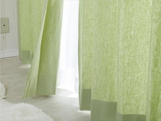 天然素材の風合いがおしゃれな2色切り替えカーテン『キラフ ボトム