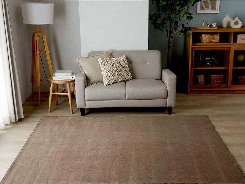 丈夫なナイロン100%！シックカラーの防炎カーペット『カルラ ブラウン