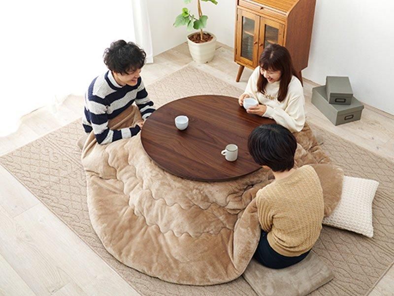 オールシーズン使える!大人気円形こたつテーブル『ラウバ オールシーズン使える!大人気円形こたつテーブル『ラウバ