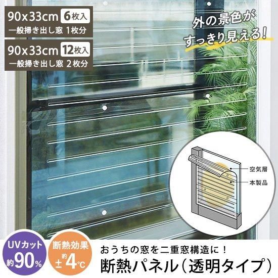 簡単取付で二重窓構造に！断熱効果＆保温効果で節電対策を実現『断熱パネル　透明タイプ』