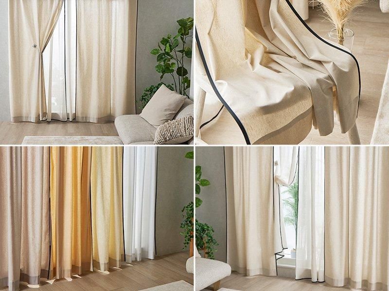 100サイズから選べる】【1.5倍ひだ】パイピングがアクセント