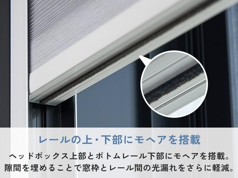 当店オリジナル】隙間なし！ハニカムスクリーン 完全遮光（ガイド