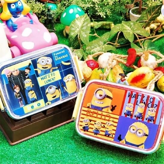 ミニオンズ 食洗器対応 タイトランチボックス 角型 1段 お弁当箱 2種 ミニオンズ 食洗器対応 タイトランチボックス 角型 1段 お弁当箱 2種