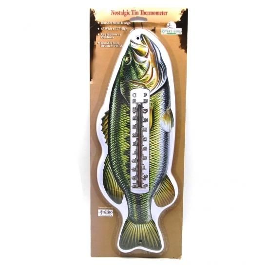 ブラックバス tin サーモメーター 温度計 Fish アメリカ雑貨 ブラックバス tin サーモメーター 温度計 Fish アメリカ雑貨
