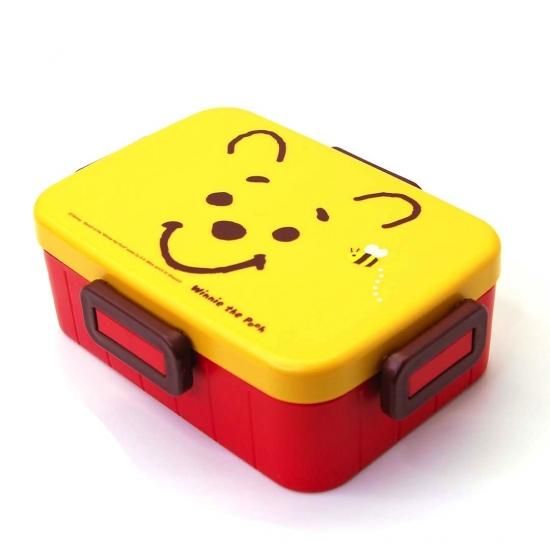 くまのプーさん 4点ロック ランチボックス 弁当箱 フェイス 650ｍｌ
