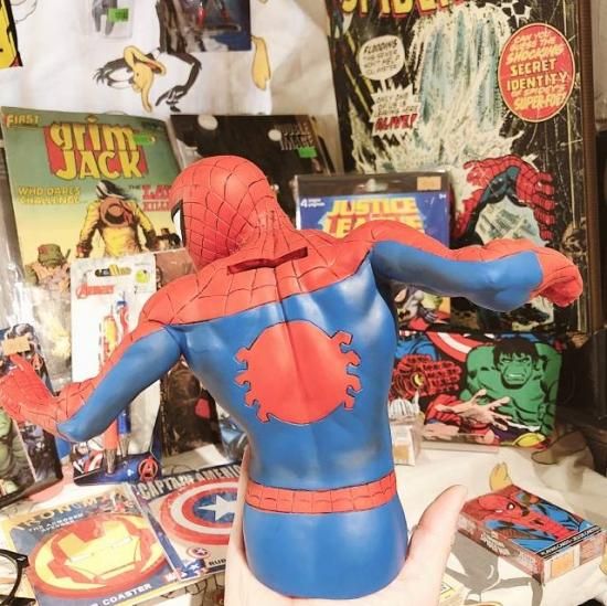 スパイダーマン ヒーローbig Bank ポーズ 貯金箱 スパイダーマン ヒーローbig Bank ポーズ 貯金箱