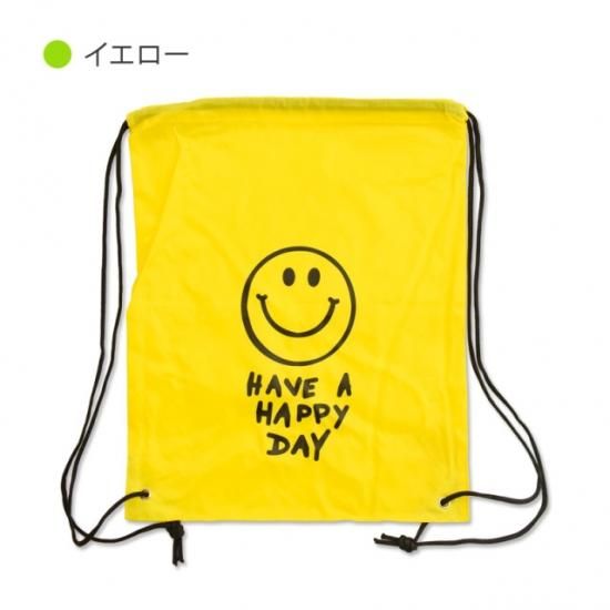 Knap Sack ナップサック スマイル Smile ビニールバッグ Yellow