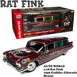 AUTO WORLD 1:18 RAT FINK 1959 CADILLAC ELDORADO HEARESE ڥåȥե󥯡ۥߥ˥