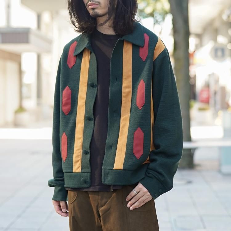 サスクワァッチファブリックス Sasquatchfabrix. カーディガン ニット FAUX SUEDE RASTA KNIT CARDIGAN