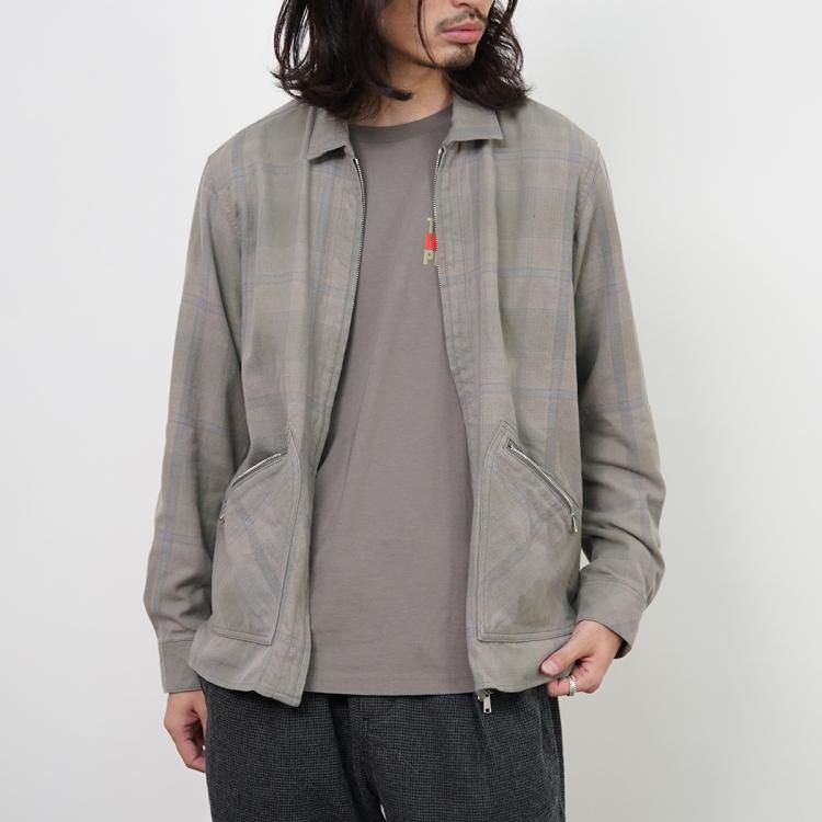 NONNATIVE ノンネイティブ シャツ サイズ:2 ジップポケット チェック ストレッチ ネルシャツ TOURIST SHIRT C/P TWILL OMBRE PLAID NN-S3211 ライトブラウン ラベンダー SOILトップス カジュアルシャツ 長袖 【メンズ】