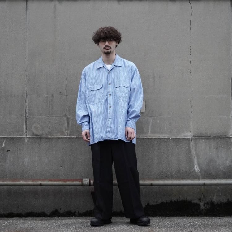 マービンポンティアックシャツメイカーズ Marvine Pontiak Shirt Makers シャツ オーバーサイズシャツ Open Collar  SH (Turquoise Mix ST)
