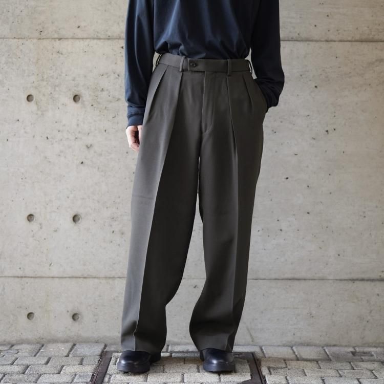 マーカウェア MARKAWARE スラックス DOUBLE PLEATED TROUSERS (ORGANIC