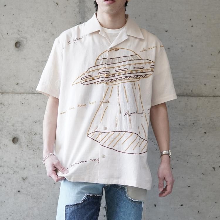 コッキ KHOKI シャツ 柄シャツ Khadi embroidery shirt