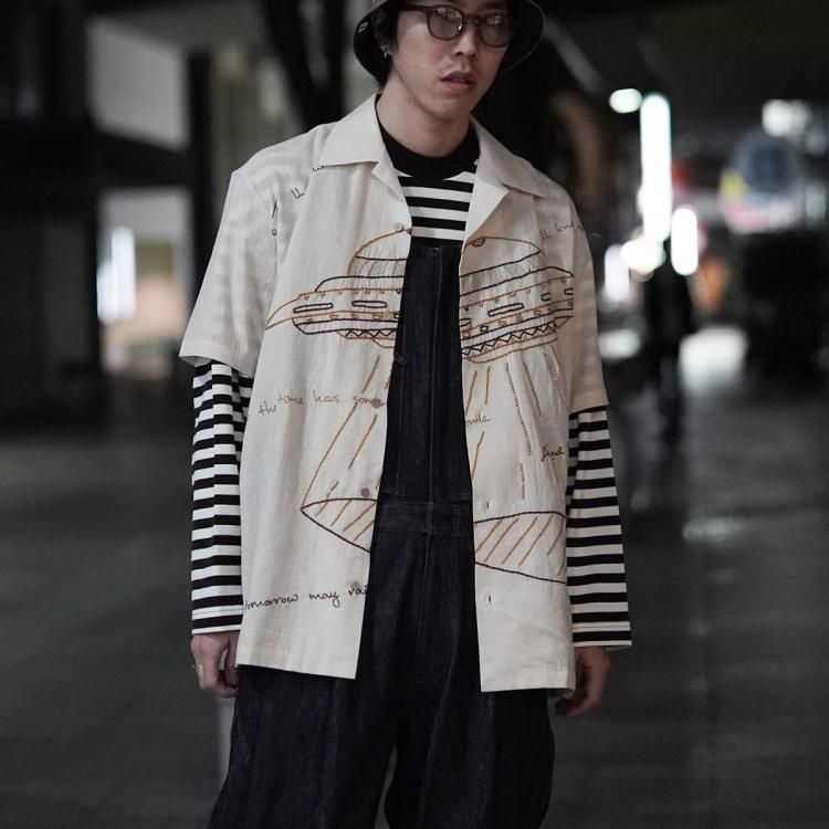 コッキ KHOKI シャツ 柄シャツ Khadi embroidery shirt