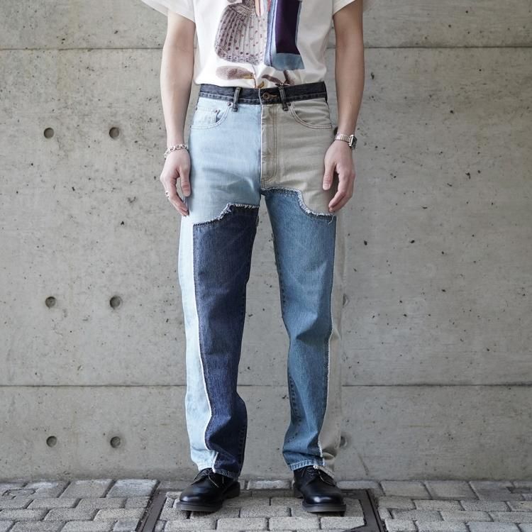 織り柄チェック 新品 khoki 23ss MULTI DENIM PANTS 2 - 通販