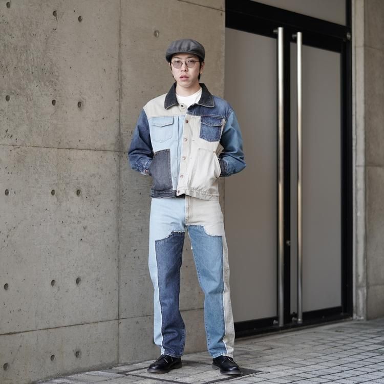 織り柄チェック 新品 khoki 23ss MULTI DENIM PANTS 2 - 通販