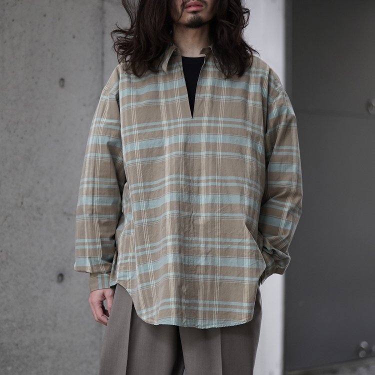 名作 marvine pontiak shirt makers スキッパーシャツ